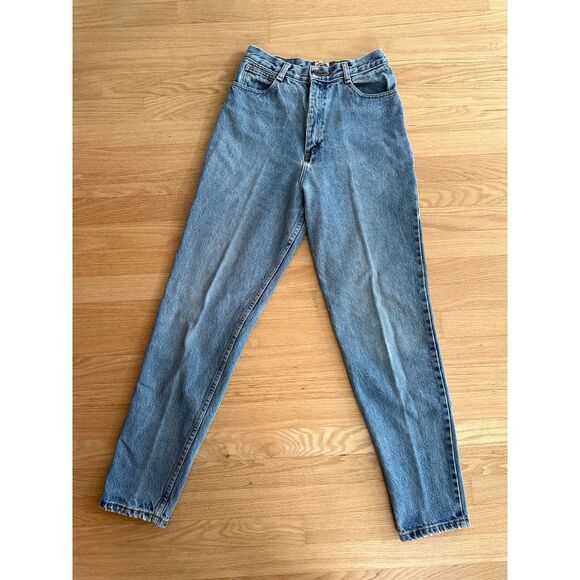Vintage 80s Saks Fifth Avenue Light Wash Straight Leg High Waisted Jeans size 0 - Picture 1 of 7